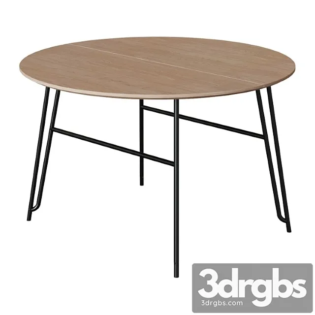 Table novaks 120 (200) x120 black, wood veneer