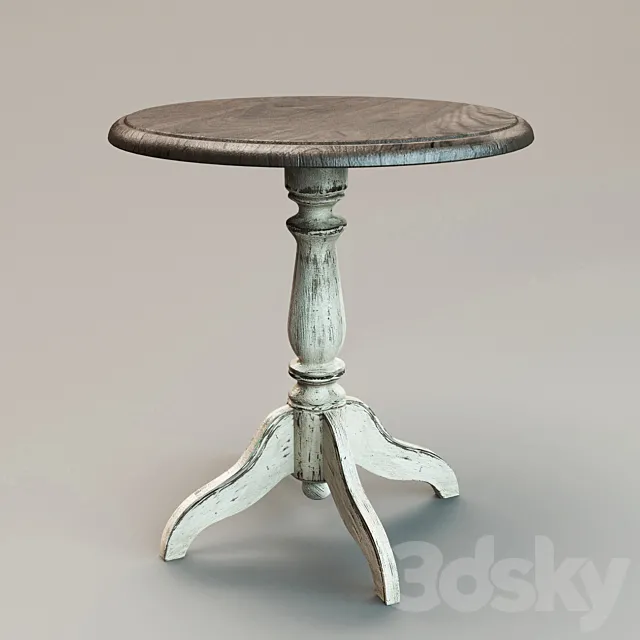 table pedestal table “Chateau” 3DS Max Model