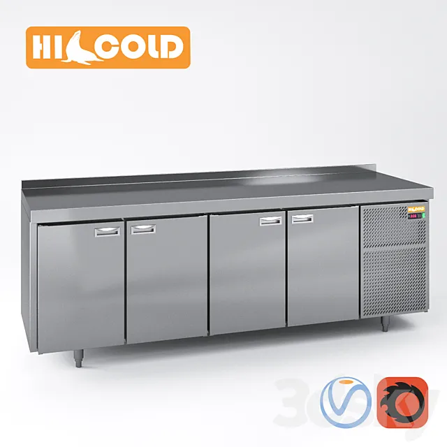 Table refrigerated pizzafied HiCold set HiCold SN 111 GN 11 GN 33 GN 1 3DS Max Model