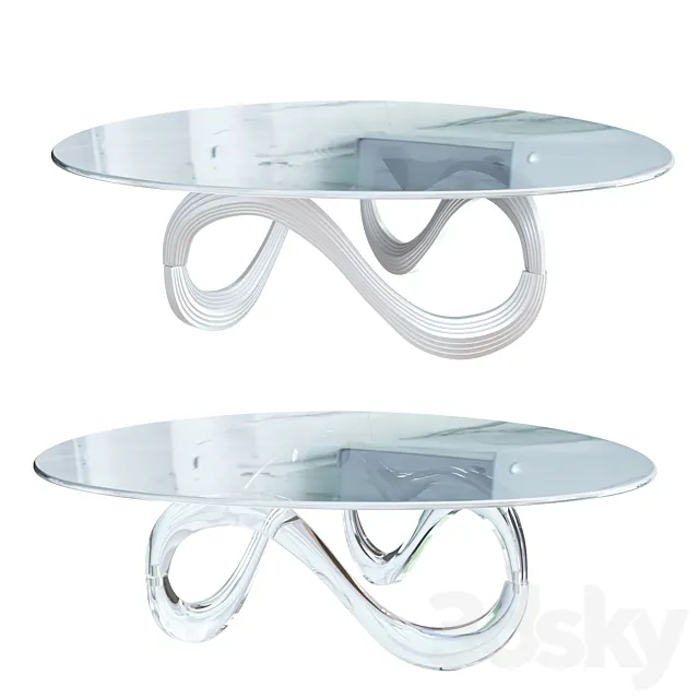 Table Rollins Acrylic Coffee Table 3DSMax File