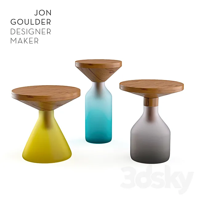 Table set Congruent side tables 3ds Max