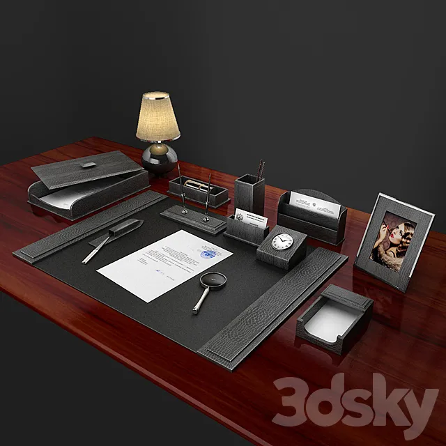 Table set for a manager 3DS Max Model