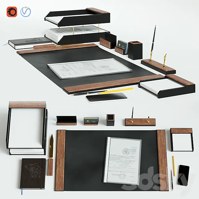 Table set for a manager 3DS Max Model