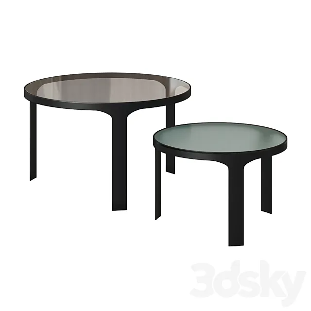 Table set Oni Ø 70 cm _ Ø 50 cm 3ds Max