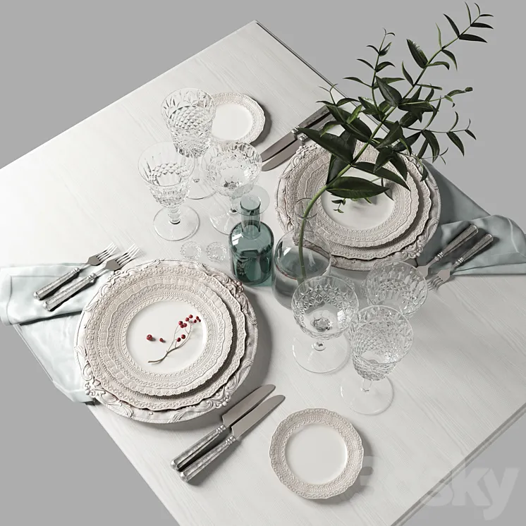 Table setting 002 3DS Max