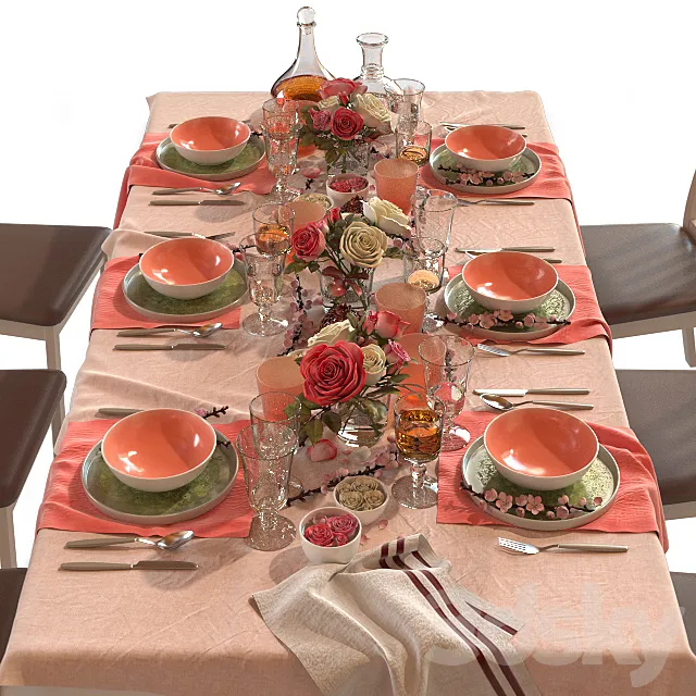 Table setting 02 3DSMax File