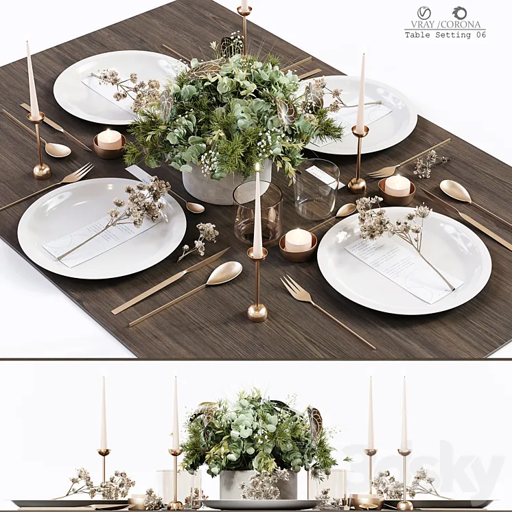 Table Setting 06 3DS Max Model