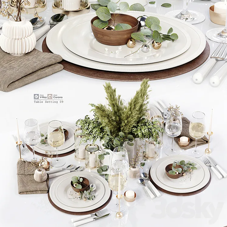 Table Setting 09 3DS Max Model