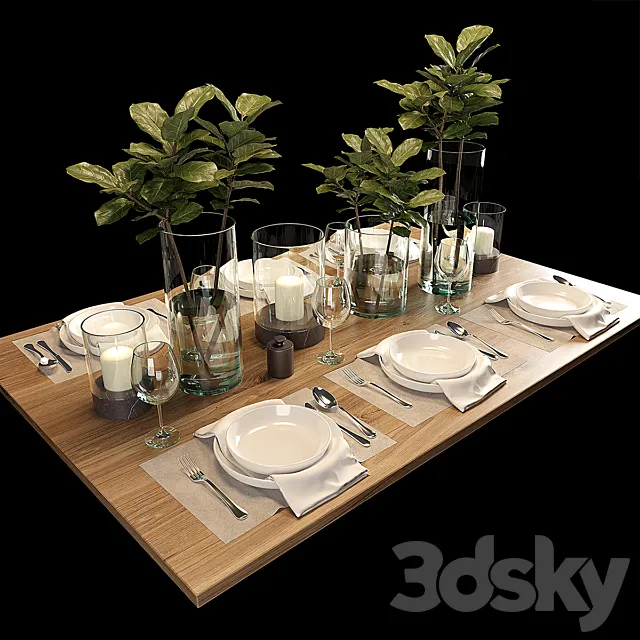 Table setting 1 3DS Max Model