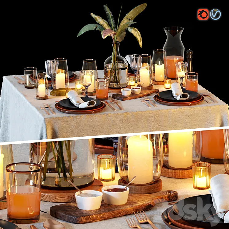 Table setting 1 3DS Max
