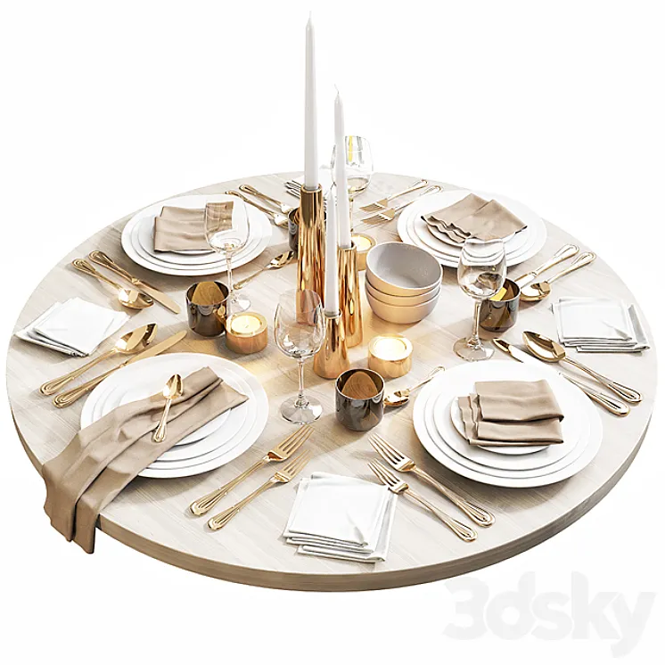 Table setting 10 3DS Max