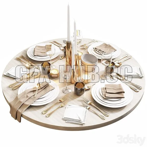 Table Setting 10 3dsMax Model