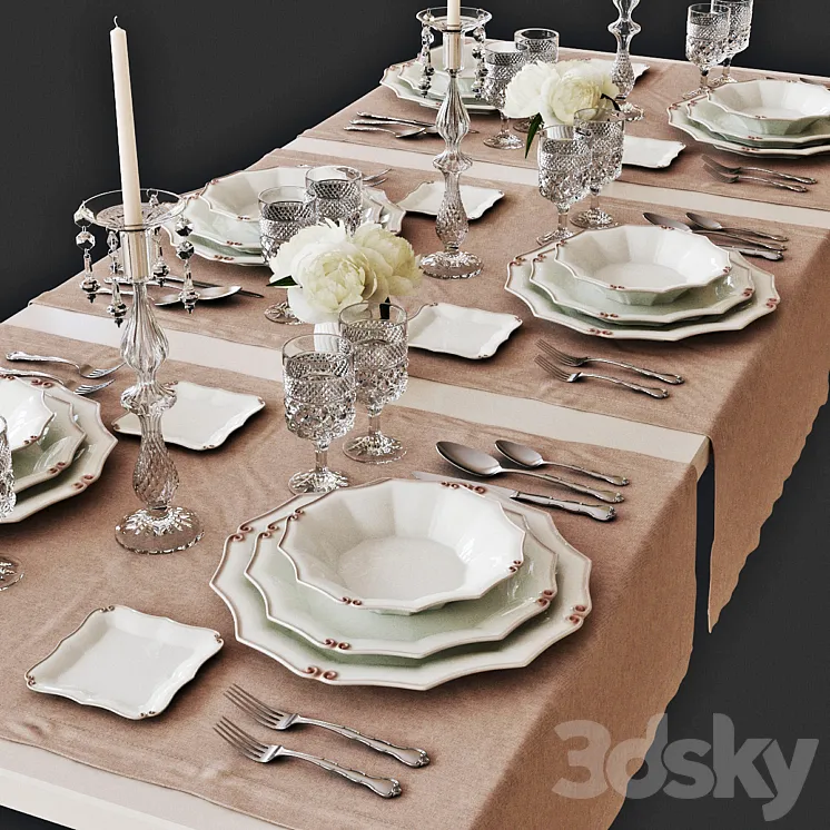 Table setting 11 3DS Max