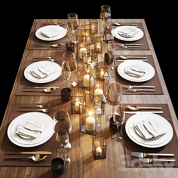 Table setting 13 3DS Max