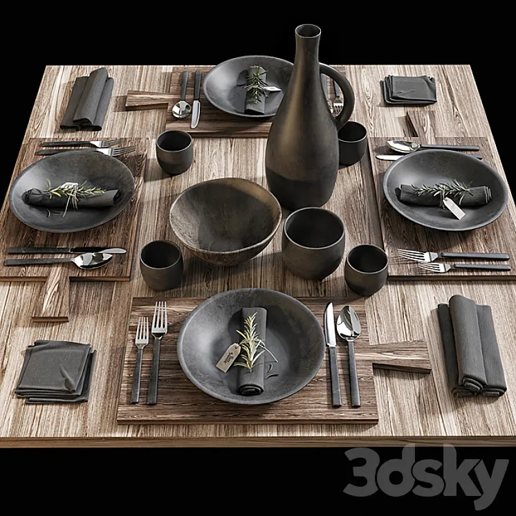 Table setting 15 3DS Max