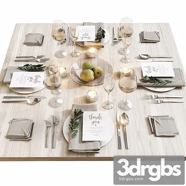 Table setting 16 3dsmax Download