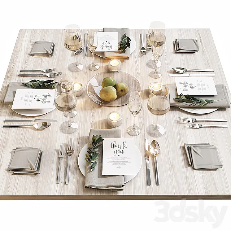 Table setting 16 3DS Max