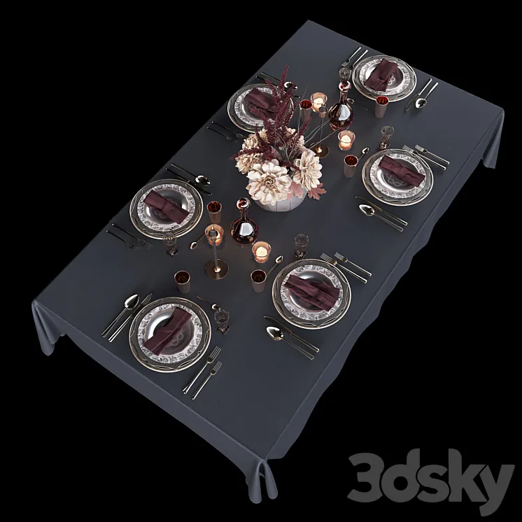 Table setting 2 3DS Max