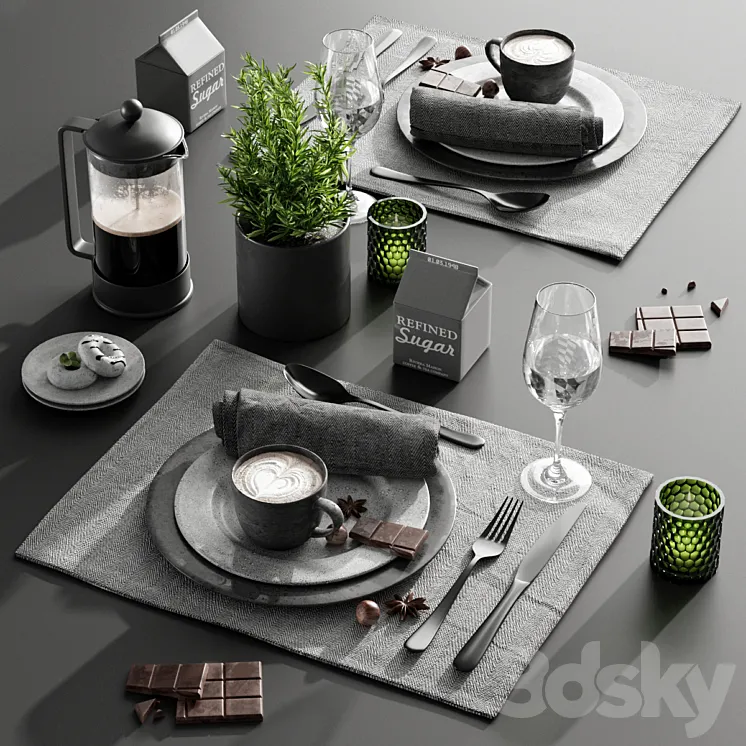 Table setting 2 3DS Max