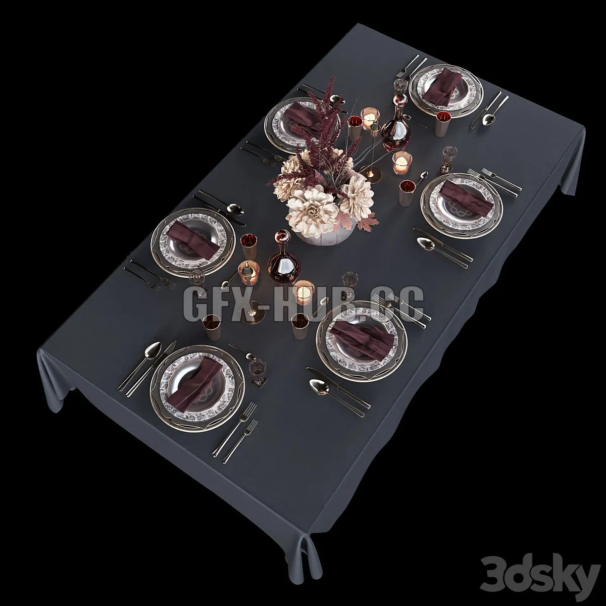 Table setting 2 3dsMax Model