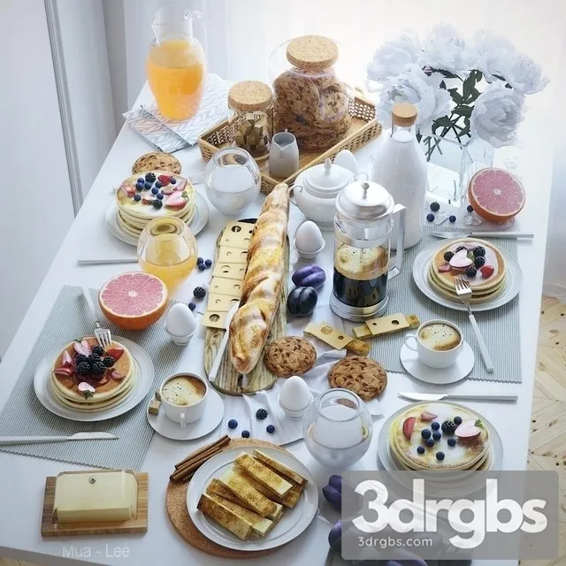Table Setting 21 Breakfast 3dsmax Download