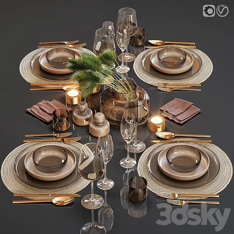 Table setting 24 3DS Max Model