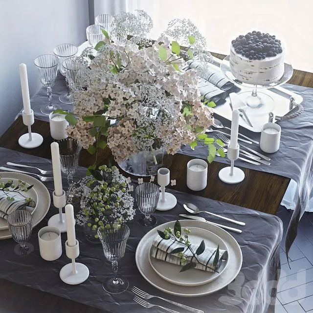 Table setting 24 3dsMax Model