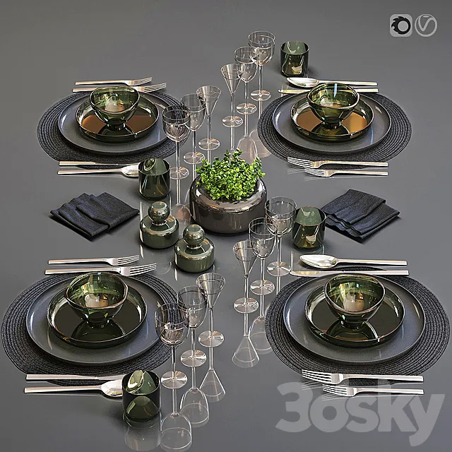 Table setting 25 3DSMax File