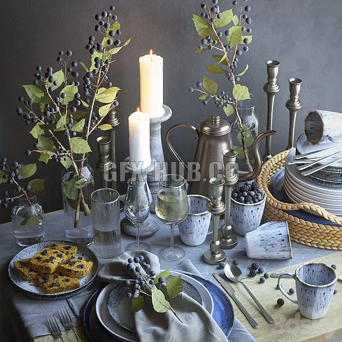 Table Setting 25 3dsMax Model