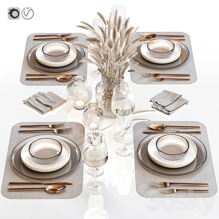 Table setting 30 3DS Max Model