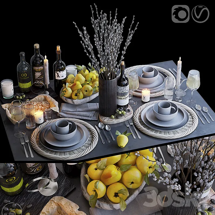 Table setting 30 3DS Max