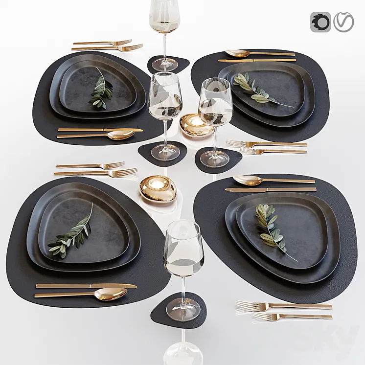 Table setting 32 3DS Max