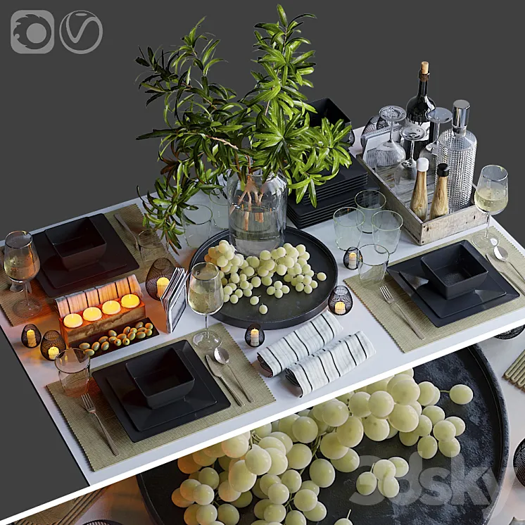 Table setting 34 3DS Max