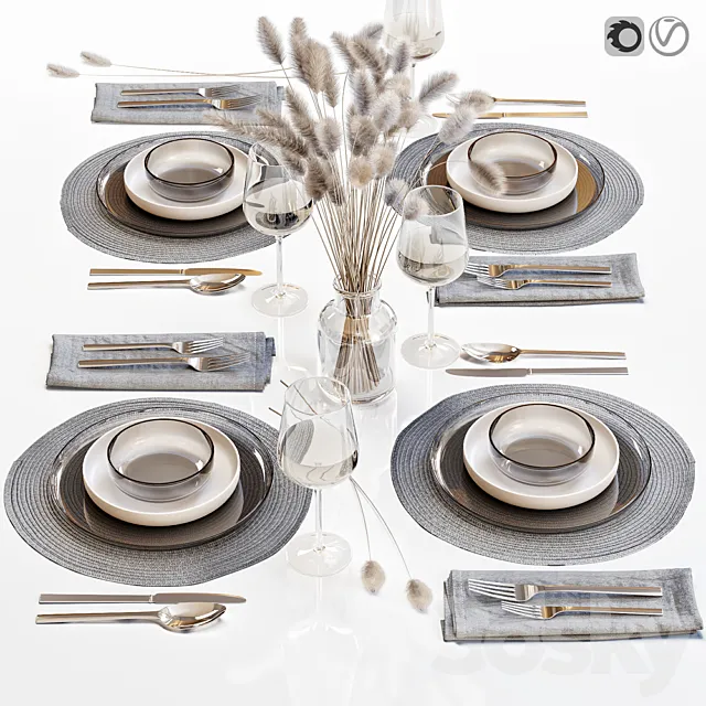 Table setting 35 3ds Max