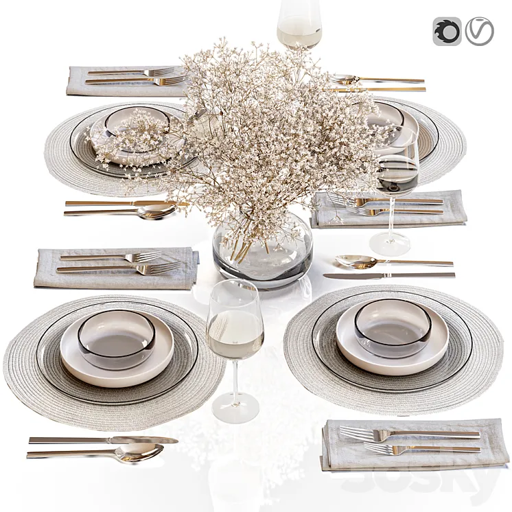 Table setting 36 3DS Max Model