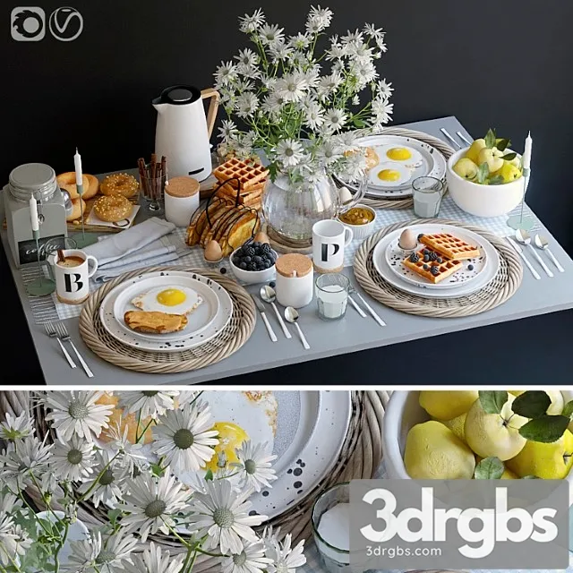 Table setting 36. breakfast – 3 3dsmax Download