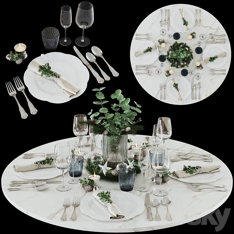 Table setting 3DS Max