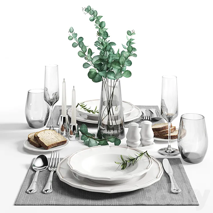 table setting 3DS Max