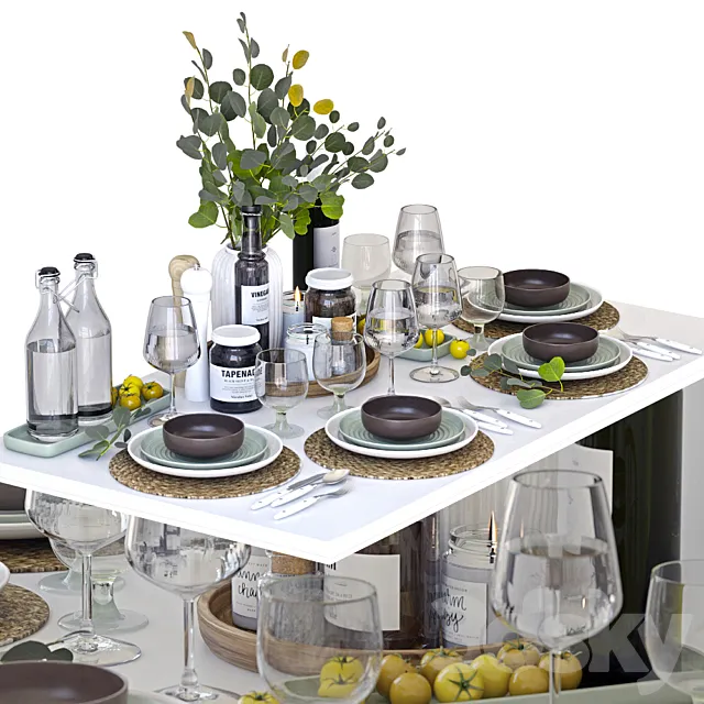 Table setting 3ds Max