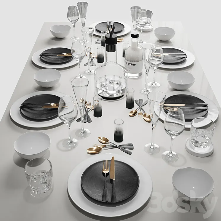 Table setting 3DS Max