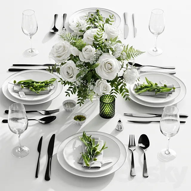 Table setting 4 3DSMax File