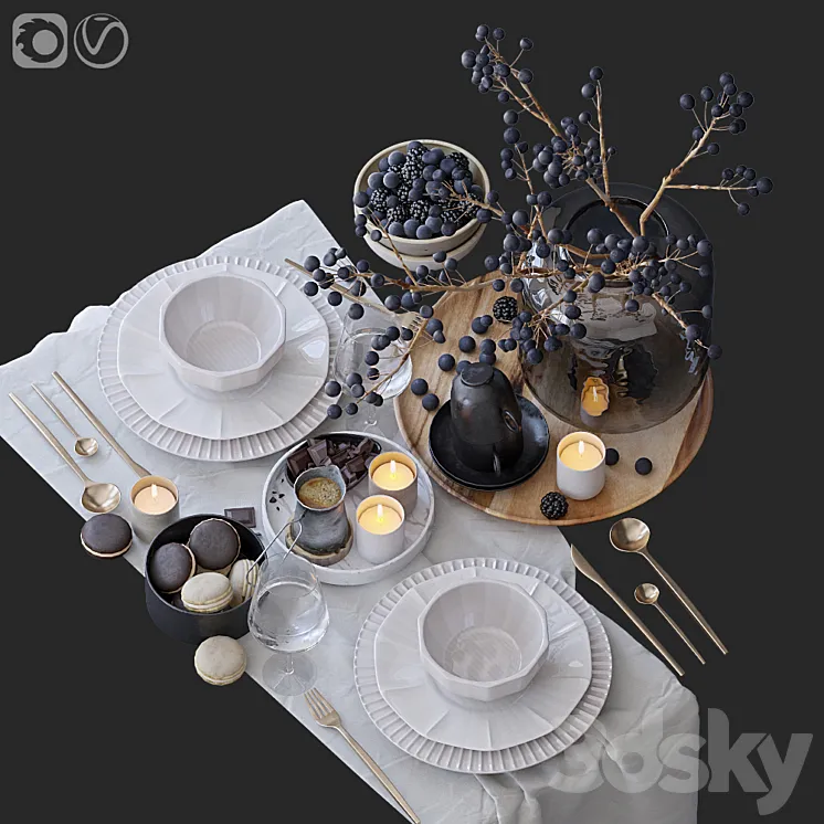 Table setting 46 3DS Max