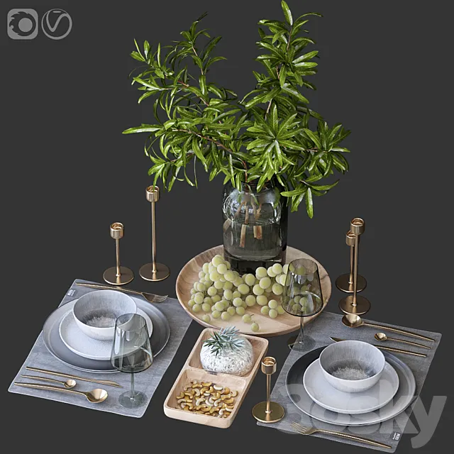 Table setting 50 3ds Max