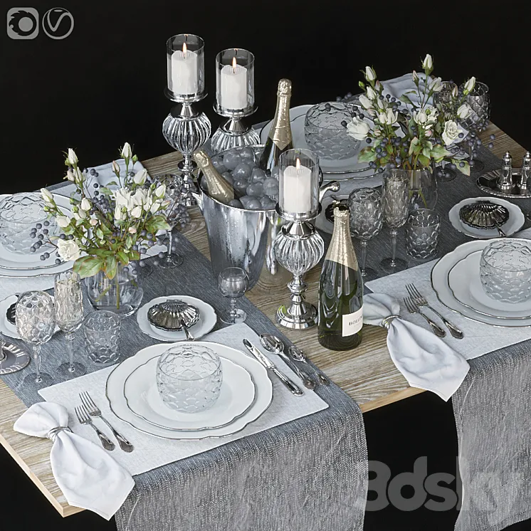 Table setting 64 3DS Max