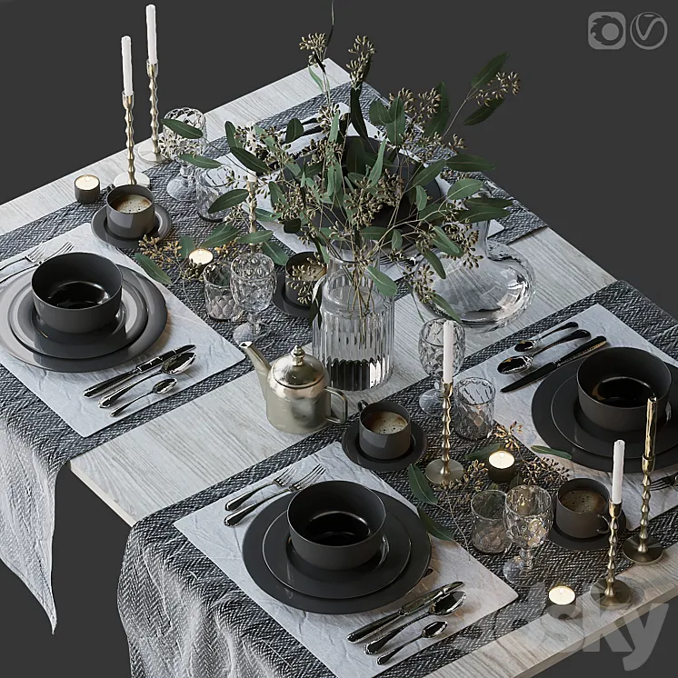 Table setting 68 3DS Max