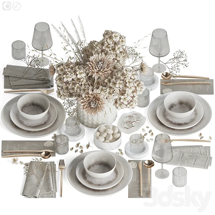 Table setting 83 3DS Max Model