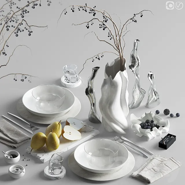 Table setting 85 3ds Max