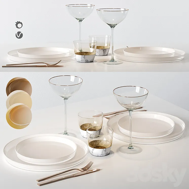 Table setting 9d 3DS Max Model