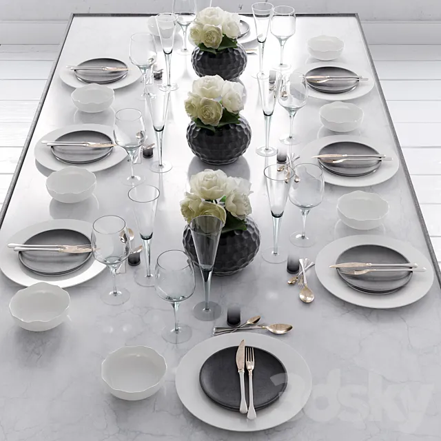 Table setting _ Table set 3DSMax File