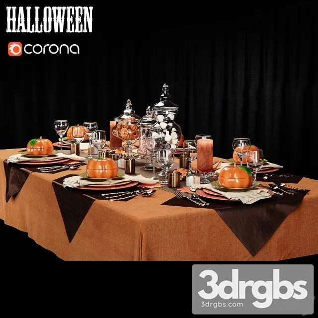Table Setting For Halloween 3dsmax Download